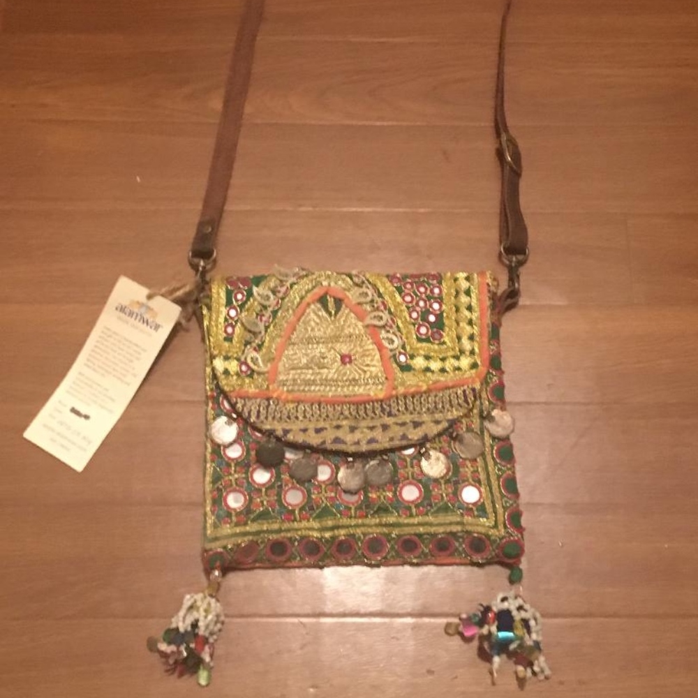alamwar Handbag Embroidered Mirror and Coin work
